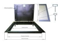 Напольный люк Стелс-У 900*1400п уголок утепленный схемы